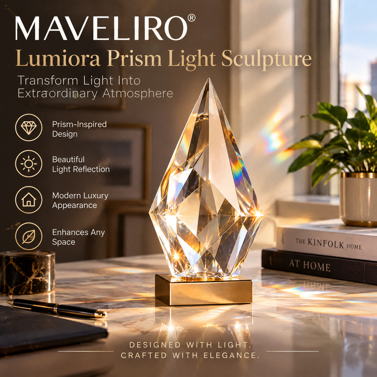 MAVELIRO™ Lumiora Prism Light Sculpture