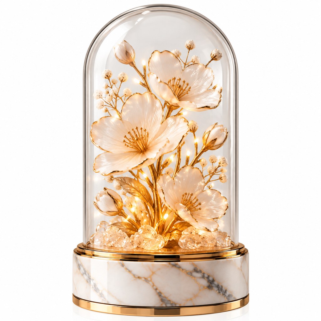 MAVELIRO® Everbloom Glass Dome Accent