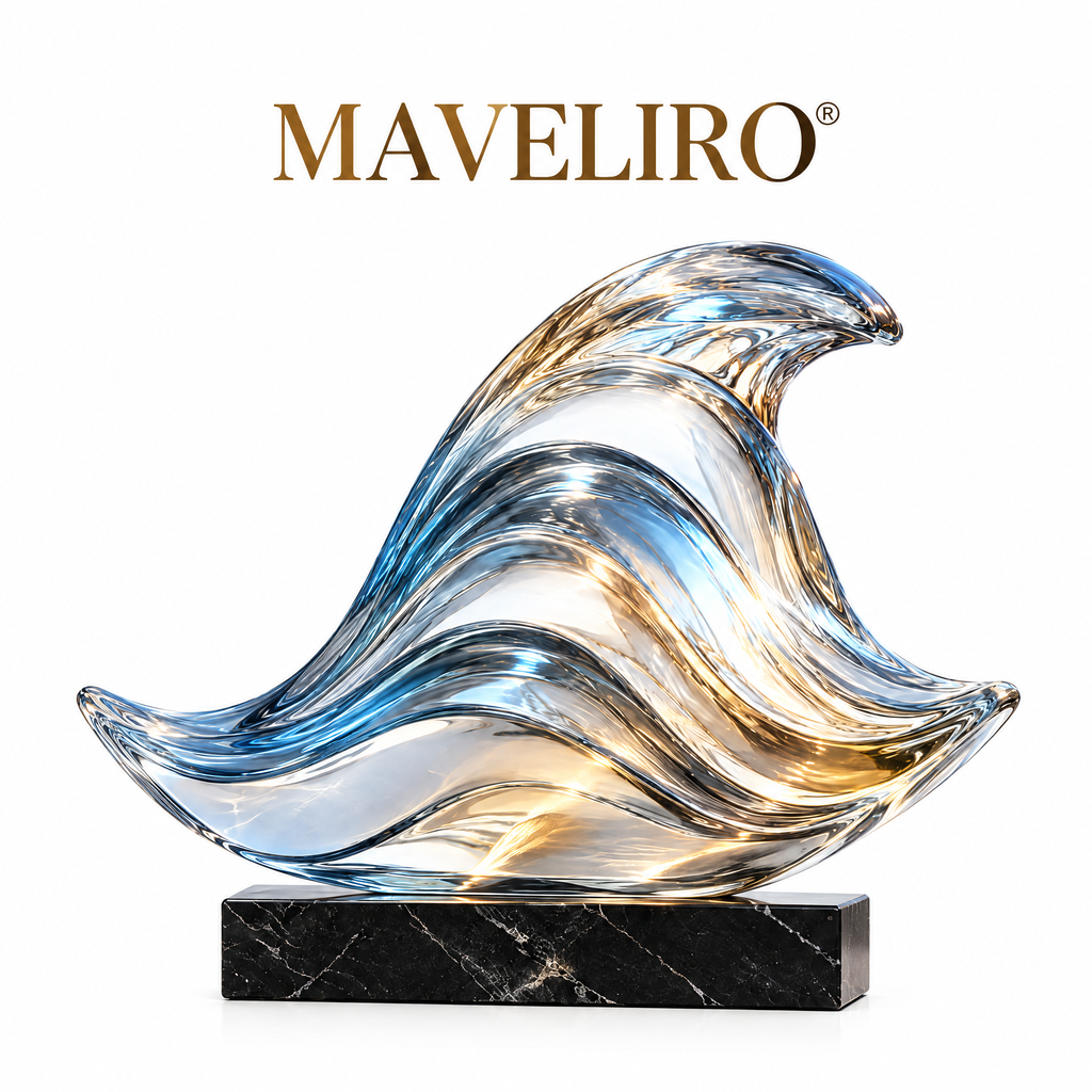 MAVELIRO® Orlena Aurora Water Ripple Sculpture
