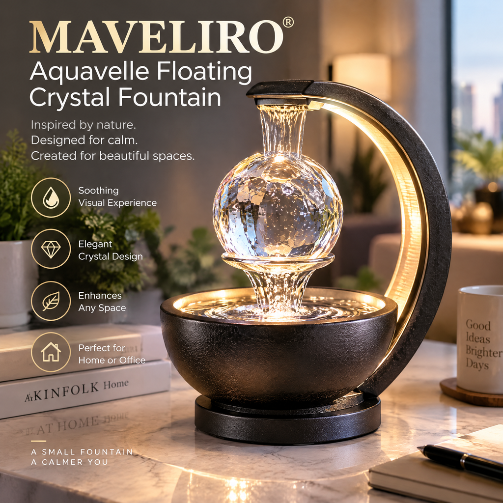 MAVELIRO® Aquavelle Floating Crystal Fountain