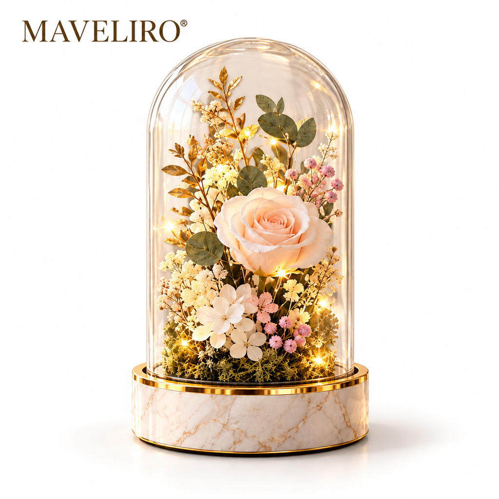 MAVELIRO® Everbloom Glass Dome Accent