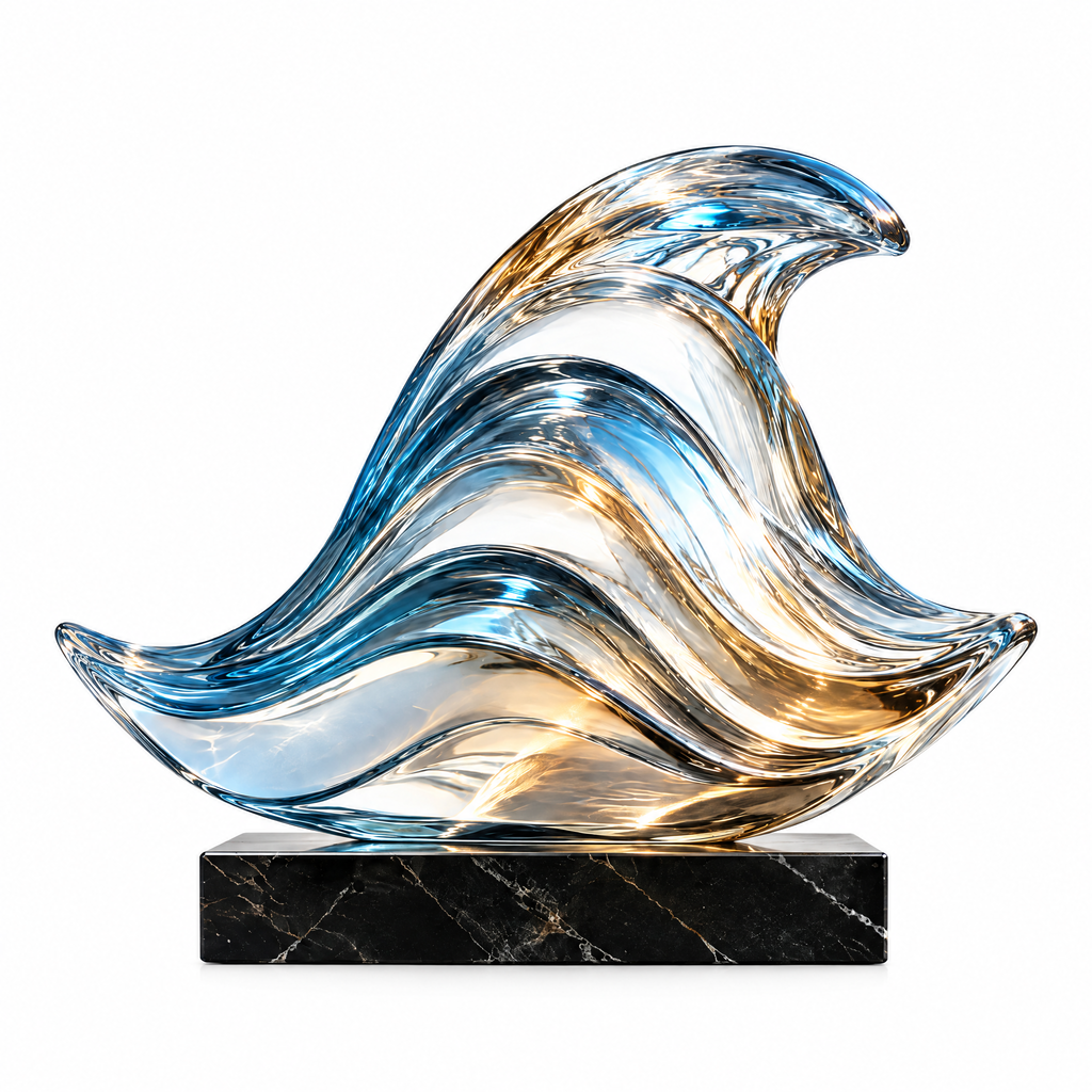 MAVELIRO® Orlena Aurora Water Ripple Sculpture