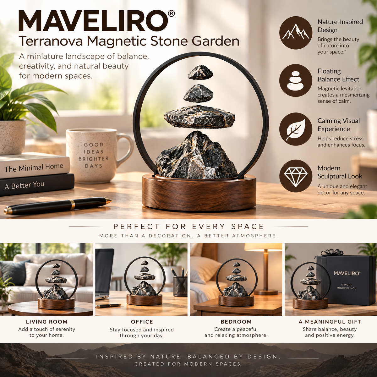 MAVELIRO® Terranova Magnetic Stone Garden